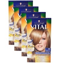  Schwarzkopf Vital Colors Haarfärbemittel Natural Blonde 43 - 4 Stück Prepack 