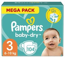 Pampers Baby Dry Maat 3 - 104 Luiers