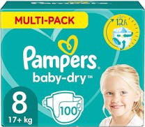 Pampers Baby Dry Maat 8 - 100 Luiers Maandbox