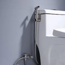 SFT Products Bidet Handdouche INVERNESS - Chrome - Roestvrij staal - RVS - Shattaf Chrome - Handdoucheset voor Toilet - Bidetkraan - Inclusief aansluitslang - Koud Water Handdouche -Bidet Chrome - Bidet Spuit Zilver	
