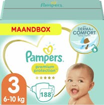 Pampers Premium Protection Maat 3 - 188 Luiers Maandbox