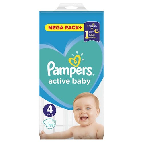 Wieg Peuter isolatie Pampers Active Baby Maat 4 - 138 Luiers Voordeelverpakking | PostDrogist.nl