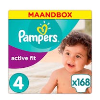 Pampers Active Fit Maat 4+ - 168 luiers Maandbox