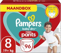 Pampers Baby-Dry Luierbroekjes - Maat 8 (19kg+) - 96 stuks - Maandbox