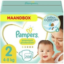Pampers Premium Protection Luiers Maat 2 – 208 Luiers Maandbox XL