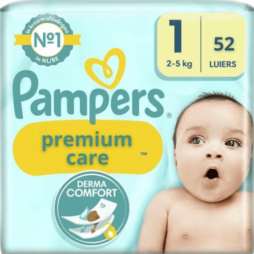 Pampers Premium Care Maat 1 - 52 Luiers | Postdrogist.Nl