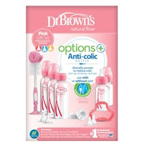 Dr Brown’s Options+ Anti-colic Bottle Standaardfles Roze Giftset 