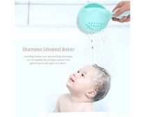 Shampoo Uitspoel Beker voor Baby en Peuter - Mint Groen