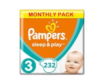 Pampers Sleep & Play Größe 3 - 232 Windeln Monatliche Box